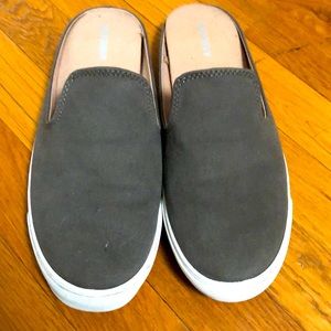 Olive green Old Navy slides worn twice